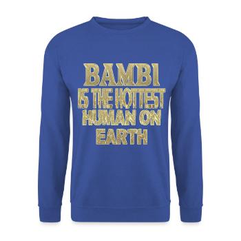 Bambi - Unisex Pullover - Royalblau - Vorne - Alina (178cm) & Michal (187cm)