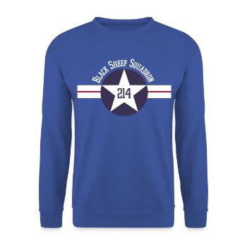 WMF 214 Geschwader - Unisex Pullover - Royalblau - Vorne - Alina (178cm) & Michal (187cm)