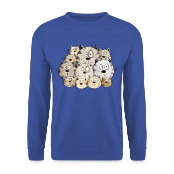 Funny cats I kitten cat gift I miss - Unisex Sweatshirt - royal blue - Front - Alina (178cm) & Michal (187cm)