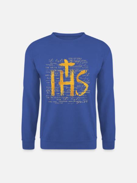 IHS Christusmonogramm - Unisex Pullover - Royalblau