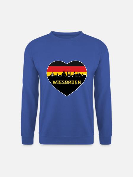 Wiesbaden Deutschland Deutsche Flagge Deutsche Flagge - Unisex Pullover - Royalblau