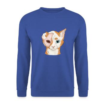 Lichtherz - Warrior Cats - Unisex Pullover - Royalblau - Vorne - Alina (178cm) & Michal (187cm)