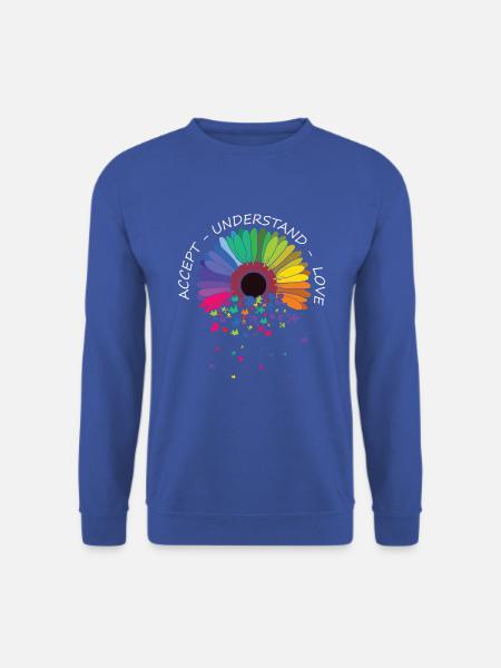Floral Autismus Bewusstsein Blume für Mama - Unisex Pullover - Royalblau