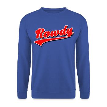 rowdy rüpel bandit gang dieb chaot bengel sohn - Unisex Pullover - Royalblau - Vorne - Alina (178cm) & Michal (187cm)