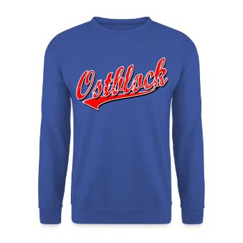 osten ostblock ossi ddr mauer retro vintage shirt - Unisex Pullover - Royalblau - Vorne - Alina (178cm) & Michal (187cm)