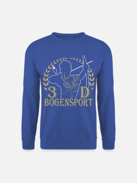 Waldjäger mit Bogen und Geweihmotiv - Unisex Pullover - Royalblau
