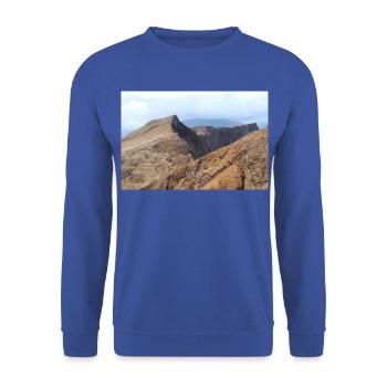 Madeira Portugal Poster - Unisex Sweatshirt - royal blue - Front - Alina (178cm) & Michal (187cm)