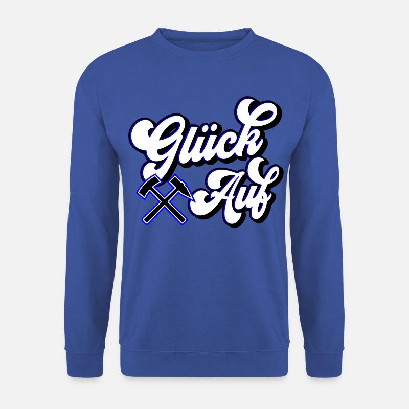 Glück auf Hammer und Schägel | Farben änderbar - Unisex Pullover - Royalblau