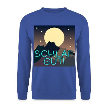 Vollmond Katzen - Unisex Pullover - Royalblau - Vorne - Alina (178cm) & Michal (187cm)