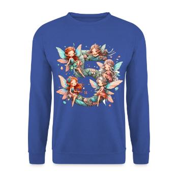 5 Jahre Fee Elfe Geburtstag Geschenk - Unisex Pullover - Royalblau - Vorne - Alina (178cm) & Michal (187cm)