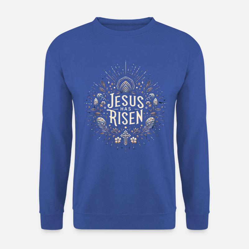 Jesus ist auferstanden Kreis - Unisex Pullover - Royalblau