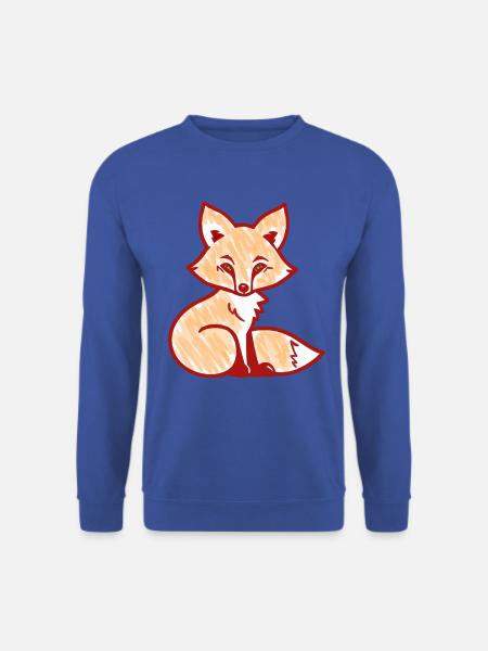 Roter Fuchs (Rot) - Unisex Pullover - Royalblau