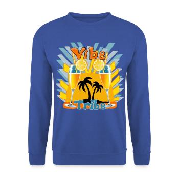 Partyzeit - Unisex Pullover - Royalblau - Vorne - Alina (178cm) & Michal (187cm)