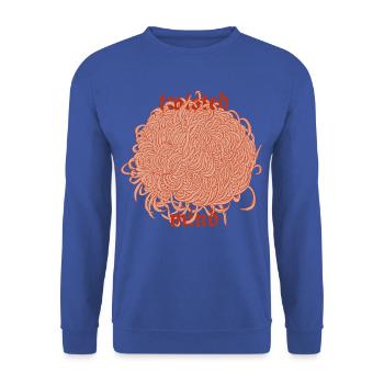 Twisted Mind – Chaos & Aesthetic - Unisex Pullover - Royalblau - Vorne - Alina (178cm) & Michal (187cm)