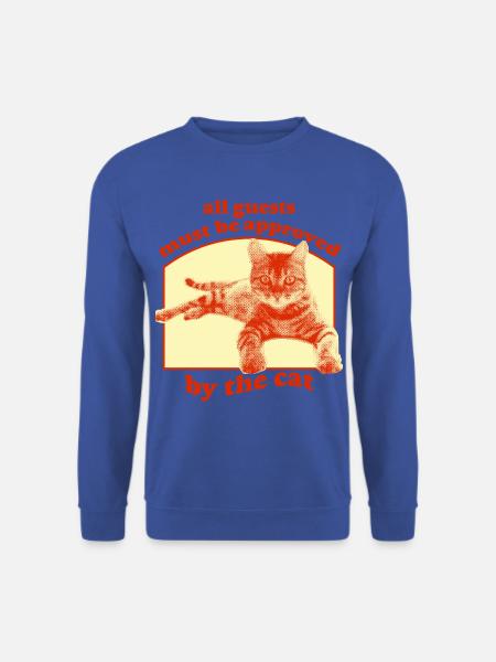 Approved by the Cat – Lustiges Katzenmotiv - Unisex Pullover - Royalblau