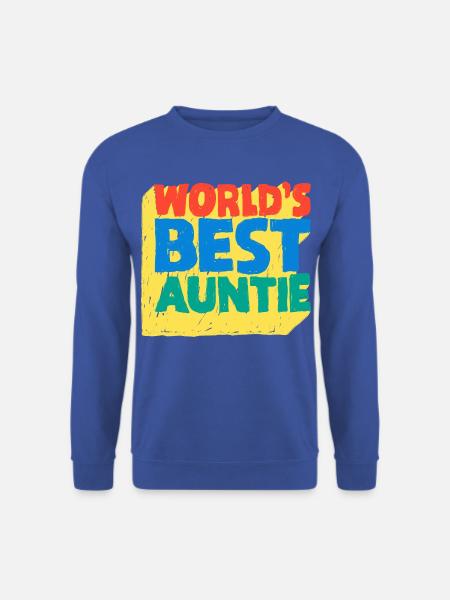World's Best Auntie Pop-Design - Unisex Pullover - Royalblau
