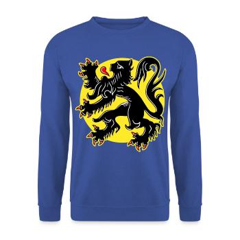 Flanders - Unisex Sweatshirt - royal blue - Front - Alina (178cm) & Michal (187cm)