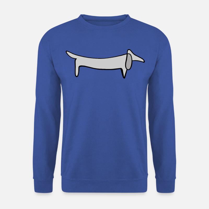 Hund Strichzeichnung - Unisex Pullover - Royalblau