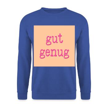 nervensystem gut genug - Unisex Pullover - Royalblau - Vorne - Alina (178cm) & Michal (187cm)
