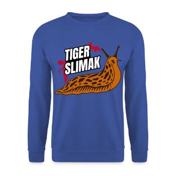 Tiger Ślimak – The toughest animal in Poland - Unisex Sweatshirt - royal blue - Front - Alina (178cm) & Michal (187cm)