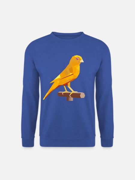 Goldener geometrischer Kanarienvogel – Inspiriert von Jaspis - Unisex Pullover - Royalblau