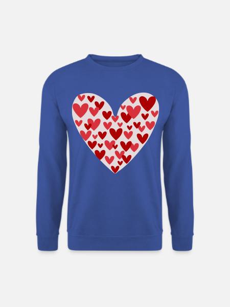 Viele Herzen Muster - Unisex Pullover - Royalblau