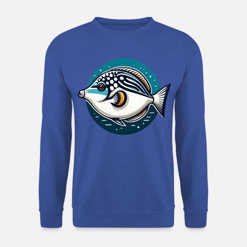 Tropischer Meeresfisch in Retro-Optik - Unisex Pullover - Royalblau