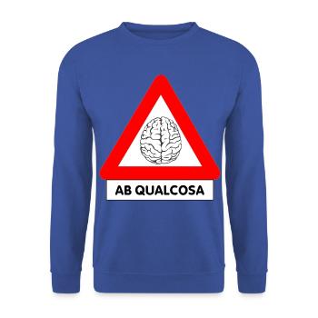 AB Etwas - Unisex Pullover - Royalblau - Vorne - Alina (178cm) & Michal (187cm)