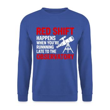 Astronomie Humor Wissenschaft Wortspiel - Unisex Pullover - Royalblau - Vorne - Alina (178cm) & Michal (187cm)
