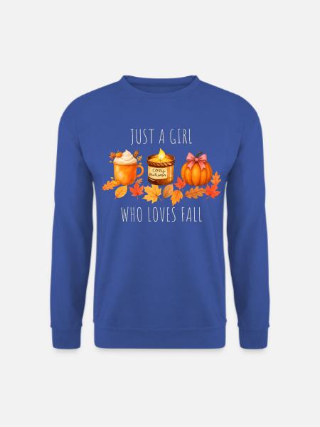Nur ein Mädchen das Herbst liebt - Unisex Pullover - Royalblau