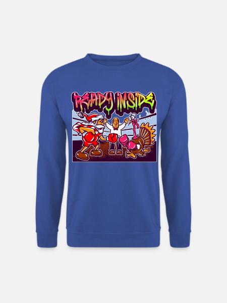 Streetwear Graffiti Boxen Weihnachtsposter - Unisex Pullover - Royalblau