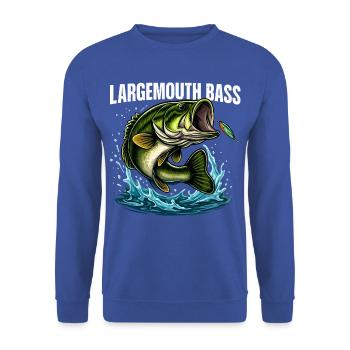 Conception de saut de l’achigan à grande bouche - Sweat-shirt Unisexe - bleu royal - Devant - Alina (178cm) & Michal (187cm)