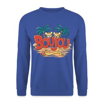 Boujou Normandie Regionale Identität Gruß - Unisex Pullover - Royalblau - Vorne - Alina (178cm) & Michal (187cm)
