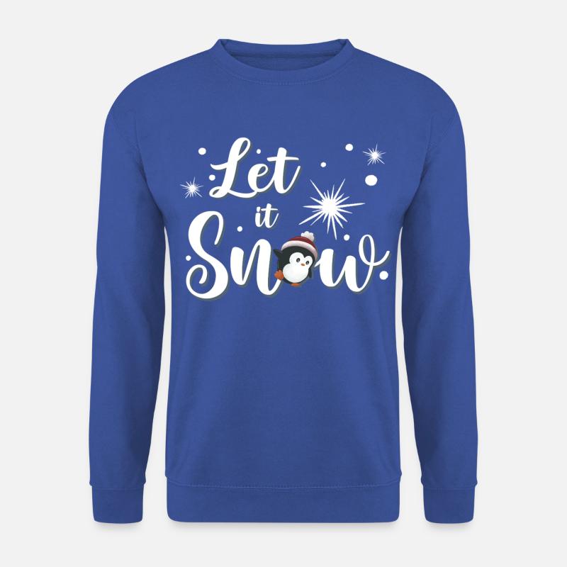 Let It Snow Pinguin - Unisex Pullover - Royalblau