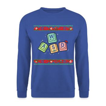 WASD - Kawaii - Unisex Sweatshirt - royal blue - Front - Alina (178cm) & Michal (187cm)