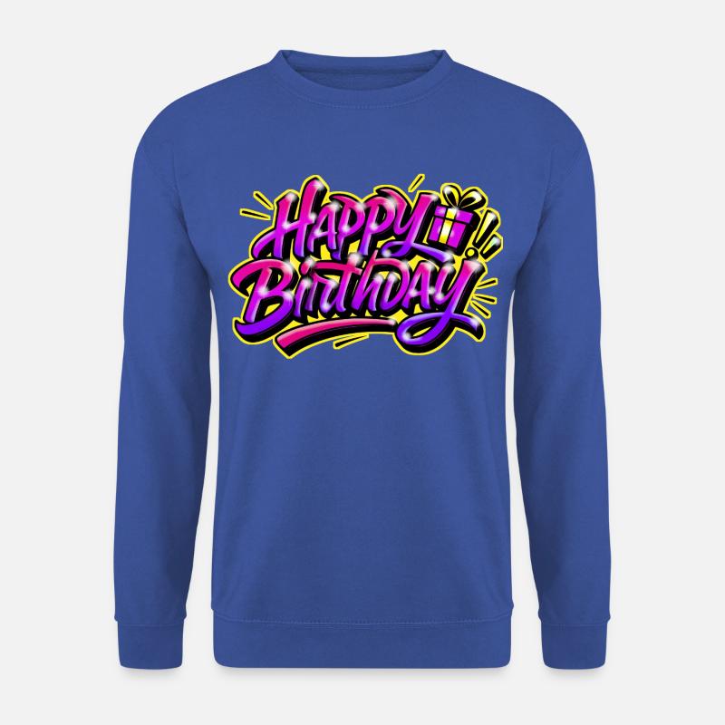 HAPPY BIRTHDAY GESCHENK PRINT GRAFF - Unisex Pullover - Royalblau