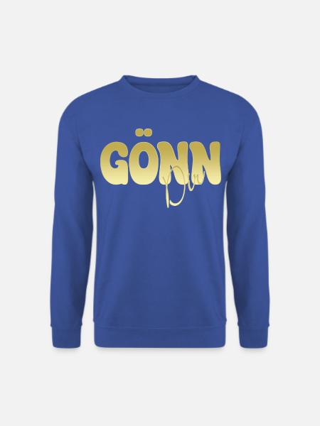 GÖNN DIR Goldglanz Typografie - Unisex Pullover - Royalblau