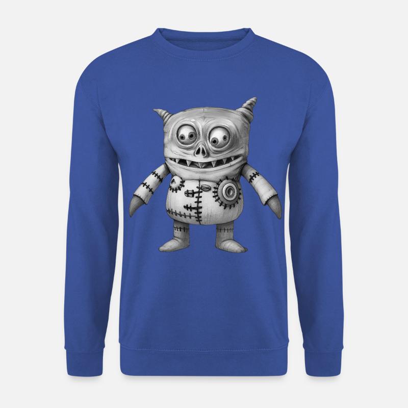 MONSTERPUPPE #5 – Schwarz & Weiß - Unisex Pullover - Royalblau