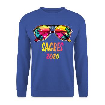 Sagres 2026 Tropen Sonnenbrille - Unisex Pullover - Royalblau - Vorne - Alina (178cm) & Michal (187cm)