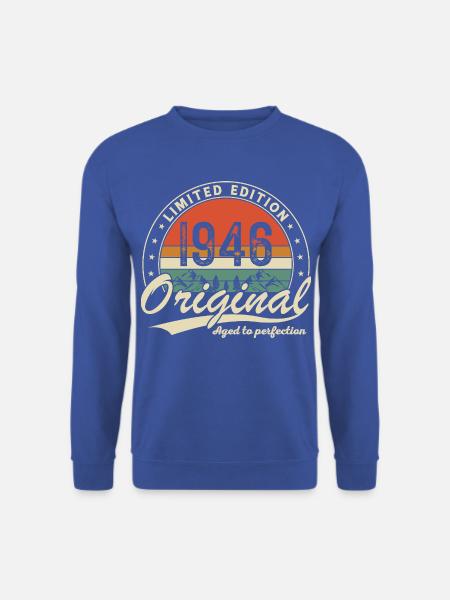 1946 Vintage Retro Geburtstagsgeschenk - Unisex Pullover - Royalblau