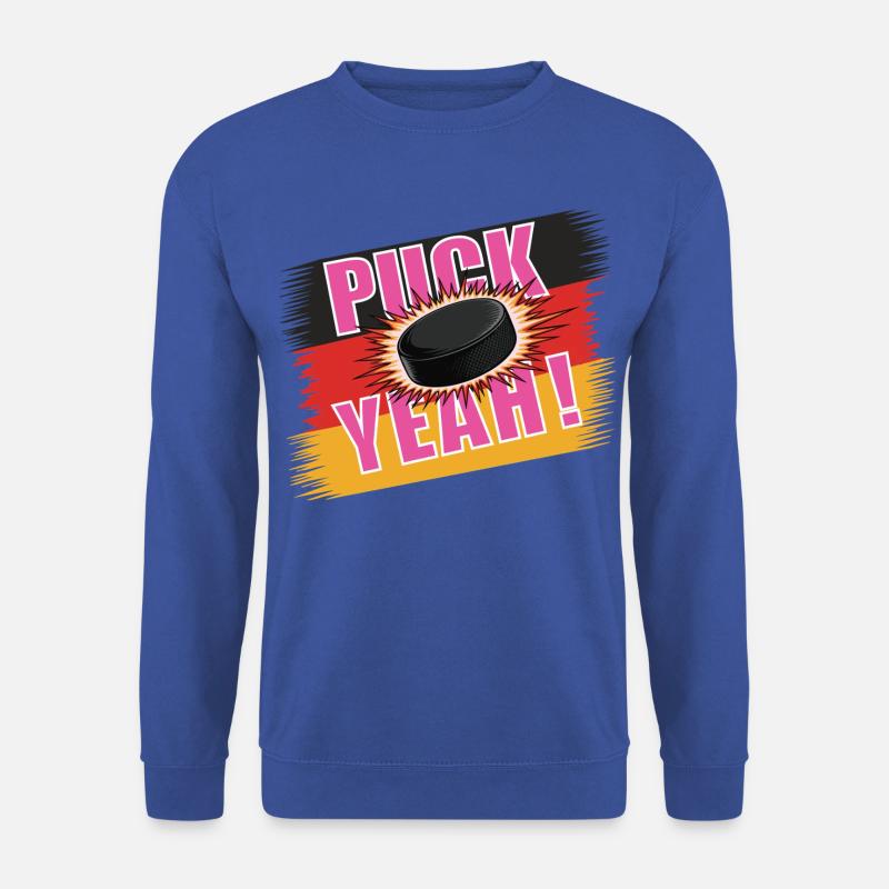 Puck Yeah – Eishockey T-Shirt - Unisex Pullover - Royalblau