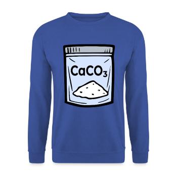 Calciumcarbonat Kreide Kalk - Unisex Pullover - Royalblau - Vorne - Alina (178cm) & Michal (187cm)