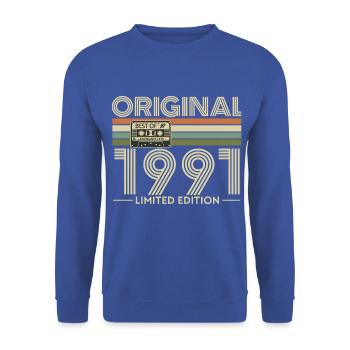 Originale limitierte Ausgabe von 1999 - Unisex Pullover - Royalblau - Vorne - Alina (178cm) & Michal (187cm)