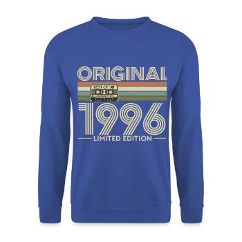 Originale limitierte Edition von 1996 - Unisex Pullover - Royalblau - Vorne - Alina (178cm) & Michal (187cm)