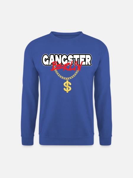 Gangster_Berlin_mit_Goldkette - Unisex Pullover - Royalblau