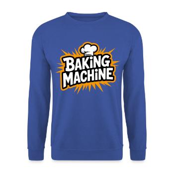 Baking Machine Fun - Unisex Pullover - Royalblau - Vorne - Alina (178cm) & Michal (187cm)
