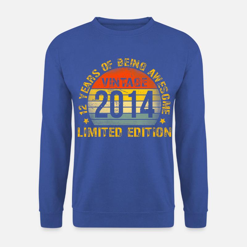 Funny 2014 12th 12 Year Old Birthday - Unisex Pullover - Royalblau
