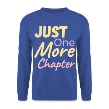 Just One More Chapter - Unisex Pullover - Royalblau - Vorne - Alina (178cm) & Michal (187cm)