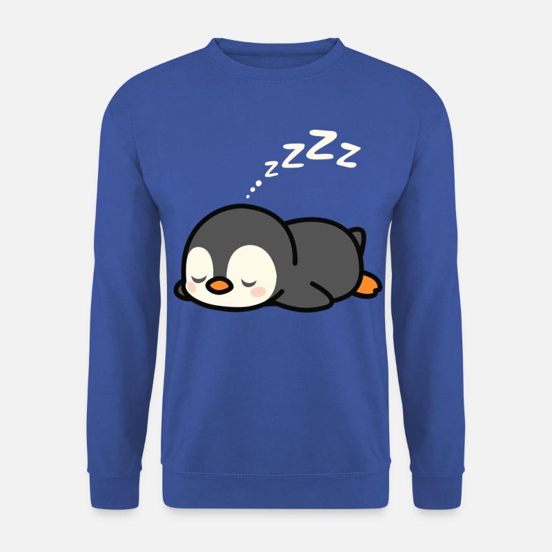 Süßes Pinguin-Nickerchen - Unisex Pullover - Royalblau