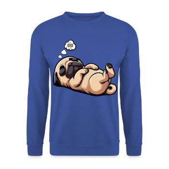 Carlin Carlin Propriétaire de carlin Amoureux du carlin Porte-carlin - Sweat-shirt Unisexe - bleu royal - Devant - Alina (178cm) & Michal (187cm)